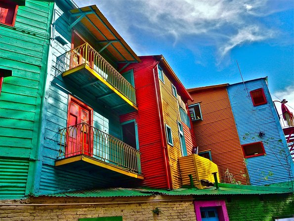 Painted house fronts on Caminito in La Boca, Buenos Aires