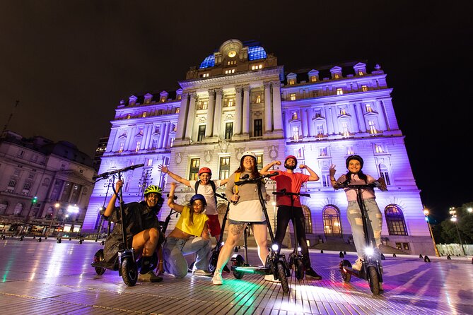 Buenos Aires Night Tour on Electric Scooter - Torre Monumental links immigration and football