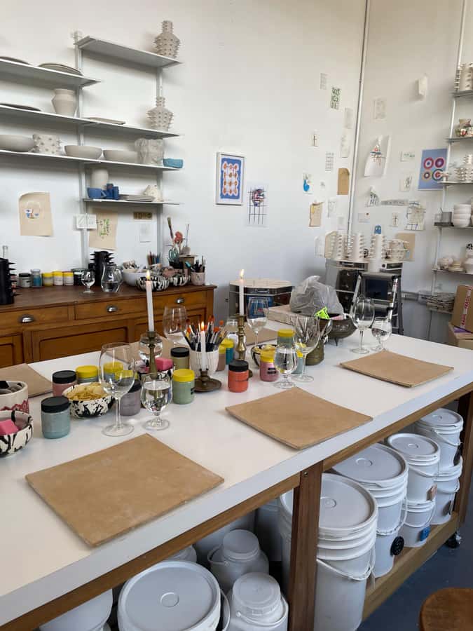 Wine & Pottery Class For Beginners in Buenos Aires Argentina - Inside OWO Ceramics in Buenos Aires
